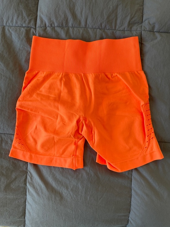 Violate The Dress Code Pants - Violate The Dress Code High-Rise Neon Orange Women’s Active Bike Shorts